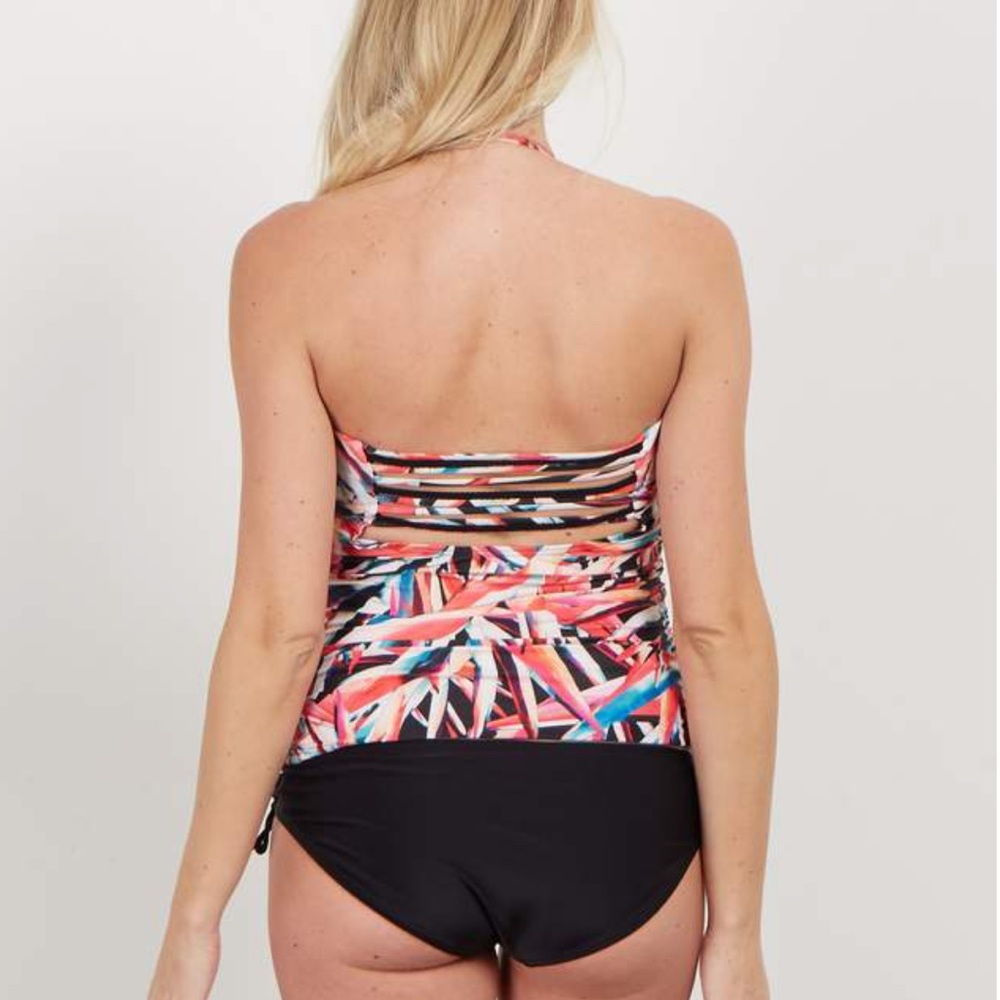 Multi-Color Abstract Maternity Tankini Top - Picture 3 of 10